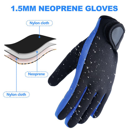 Micosuza Neoprene 1.5mm Five Finger Dive Gloves