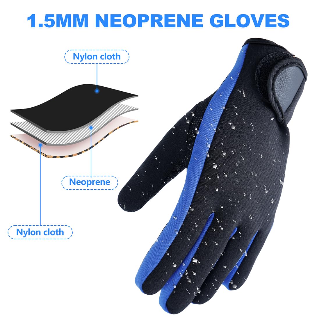 Micosuza Neoprene 1.5mm Five Finger Dive Gloves