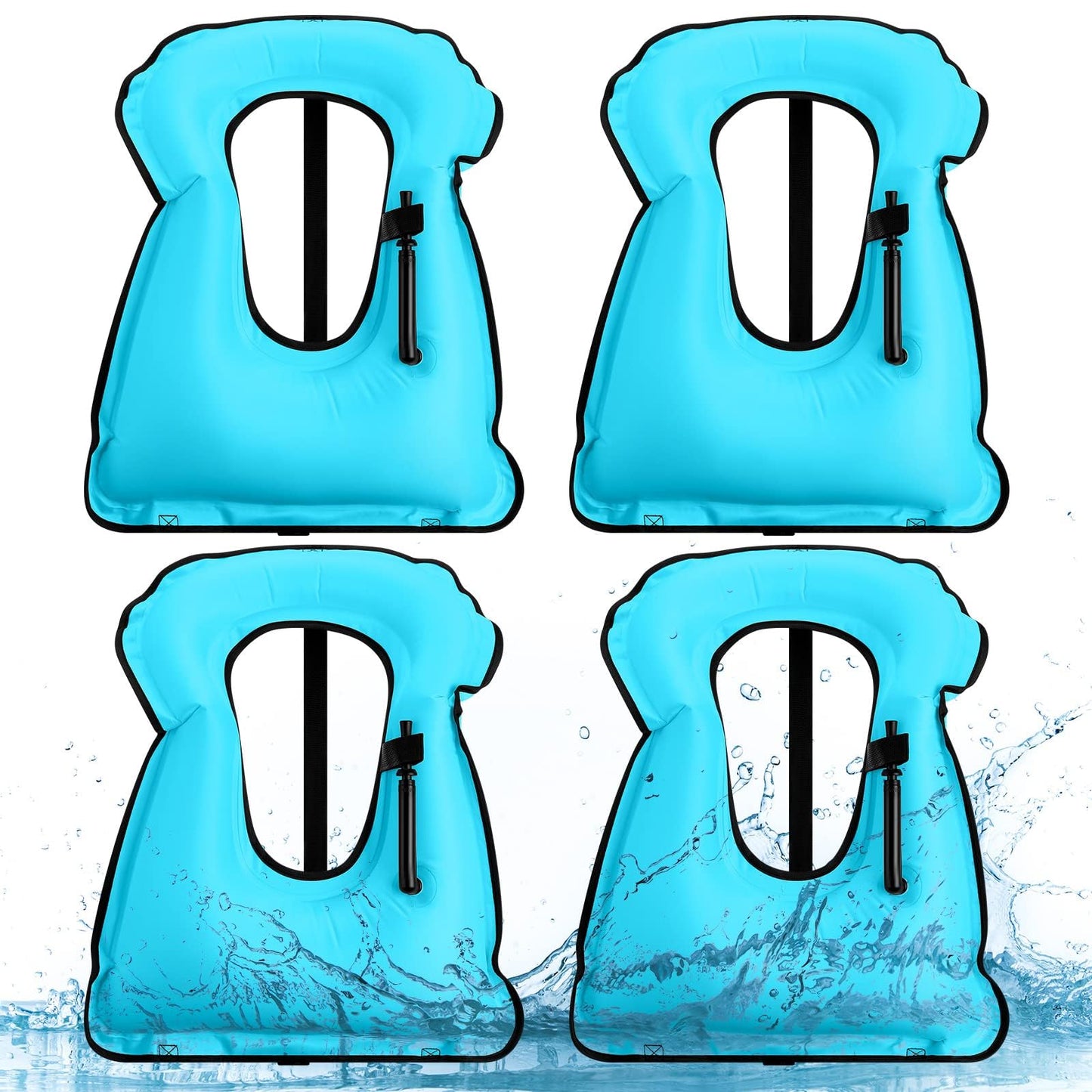 Jerify 4 Pcs Inflatable Swim Vest for Adults Portable Swim Vest Jackets Adjustable Diving Jackets for Adult Swimming Diving