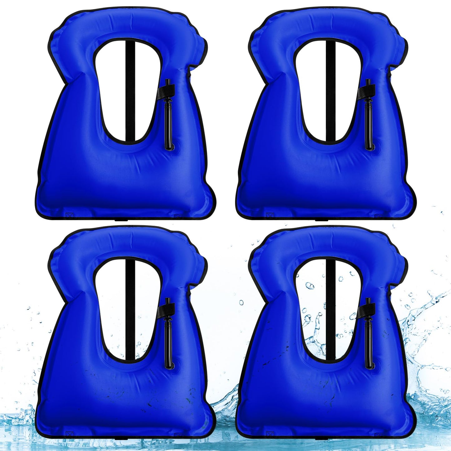 Jerify 4 Pcs Inflatable Swim Vest for Adults Portable Swim Vest Jackets Adjustable Diving Jackets for Adult Swimming Diving