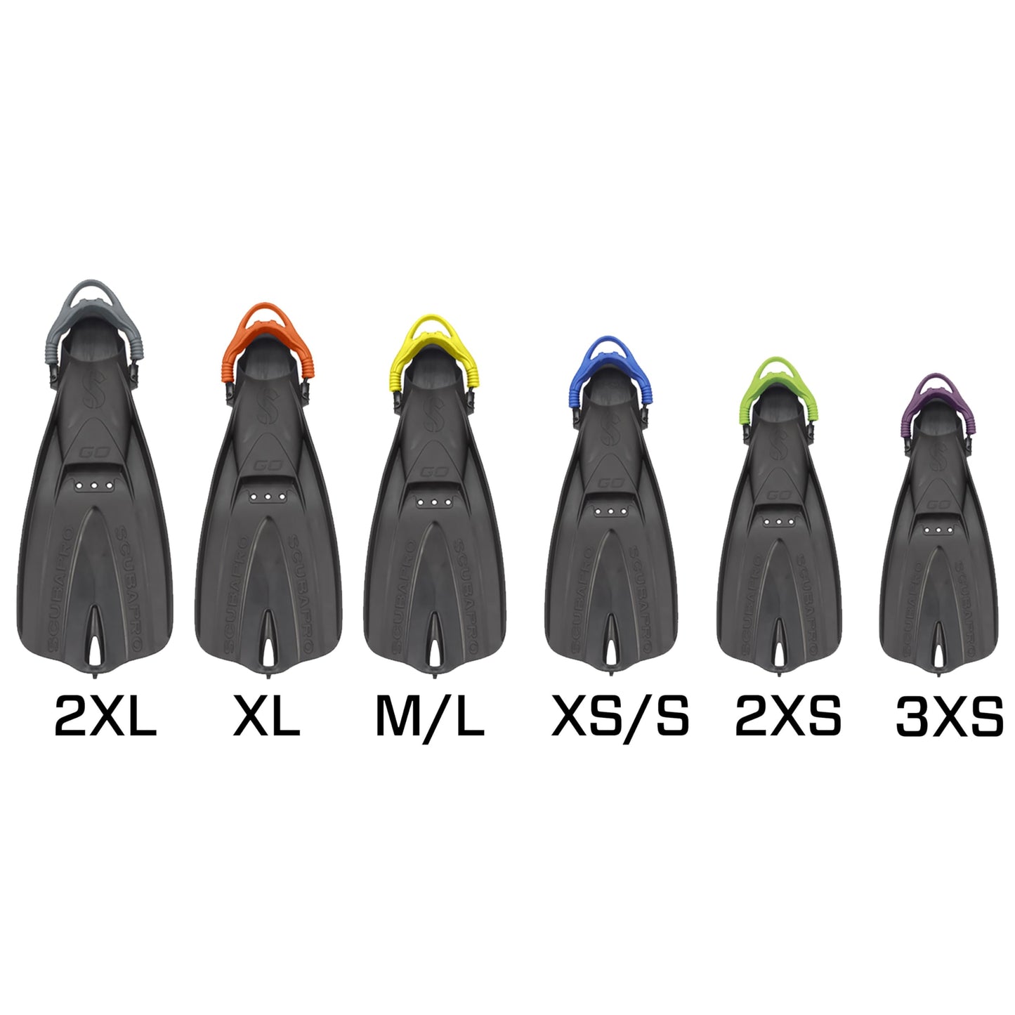 SCUBAPRO GO Travel Scuba Diving Fin for Snorkeling and Swimming, Open Heel Strap