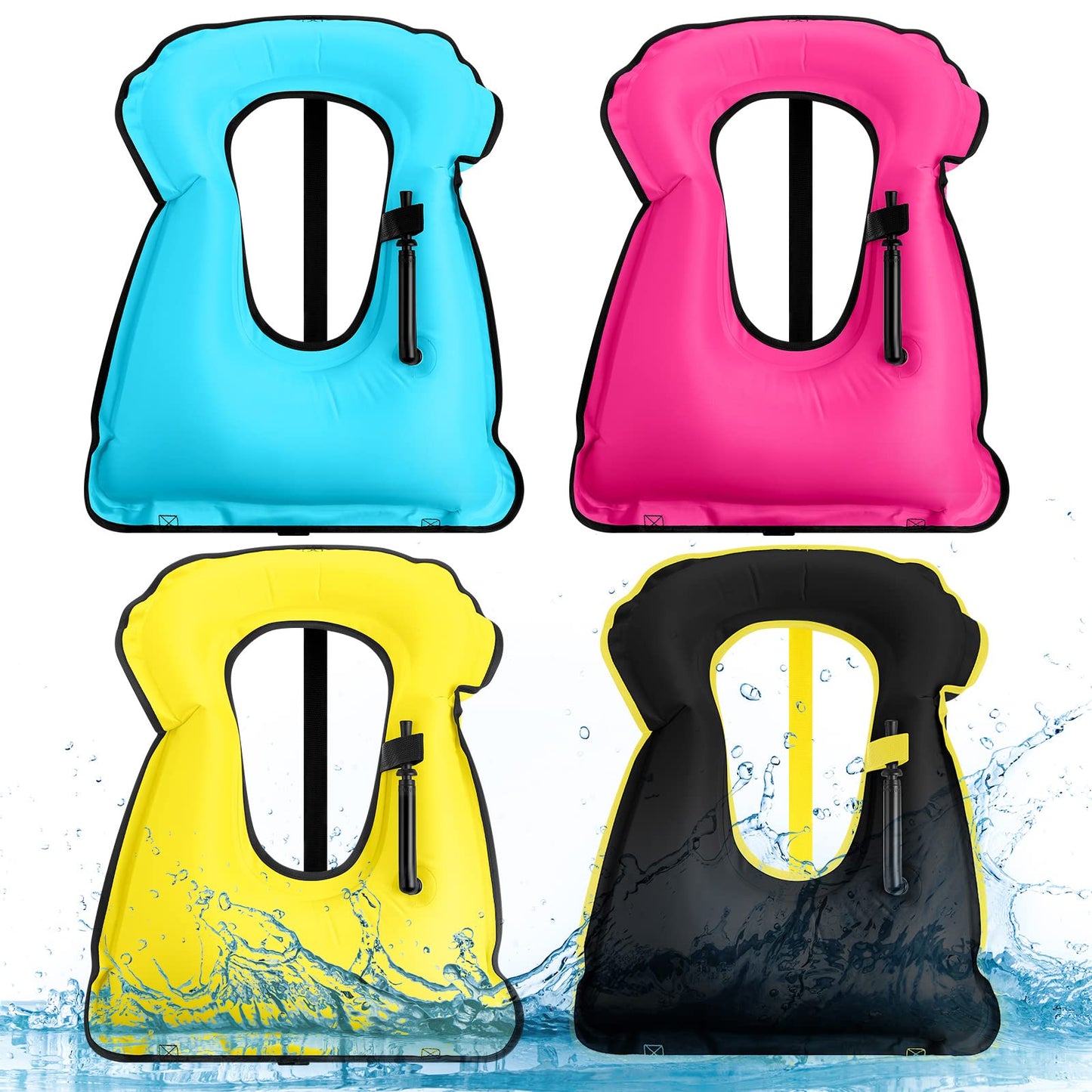 Jerify 4 Pcs Inflatable Swim Vest for Adults Portable Swim Vest Jackets Adjustable Diving Jackets for Adult Swimming Diving