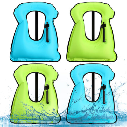 Jerify 4 Pcs Inflatable Swim Vest for Adults Portable Swim Vest Jackets Adjustable Diving Jackets for Adult Swimming Diving