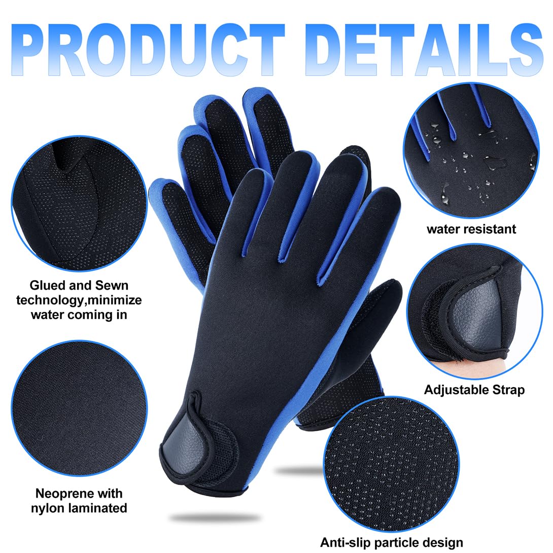Micosuza Neoprene 1.5mm Five Finger Dive Gloves
