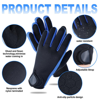 Micosuza Neoprene 1.5mm Five Finger Dive Gloves