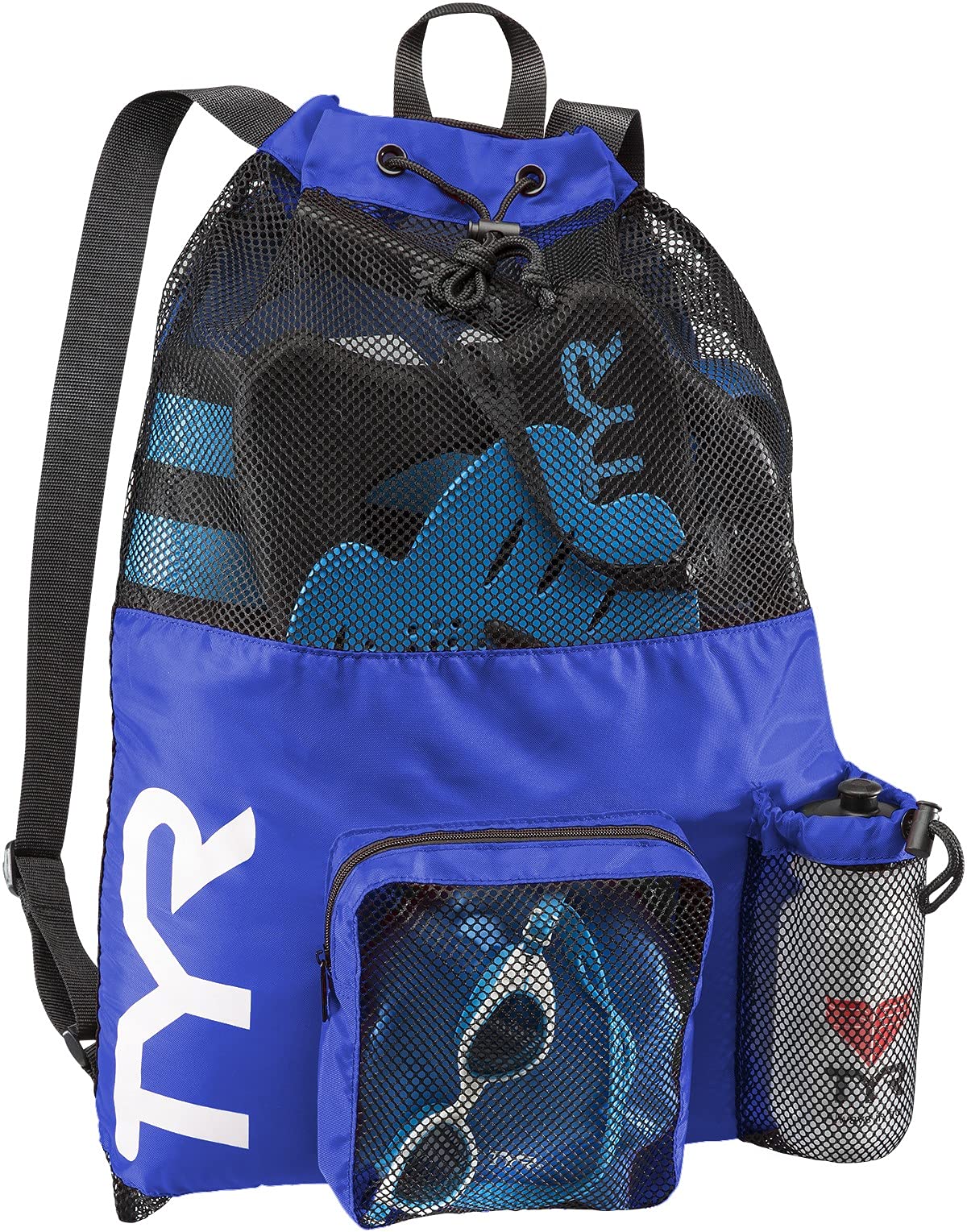 TYR Big Mesh Mummy Backpack For Wet Swimming, Gym, and Workout Gear, Pink