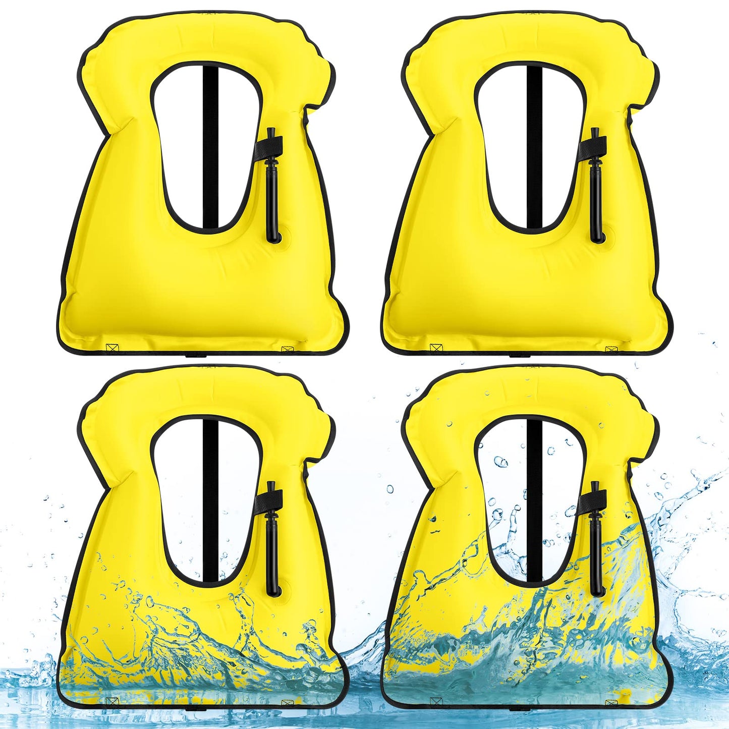 Jerify 4 Pcs Inflatable Swim Vest for Adults Portable Swim Vest Jackets Adjustable Diving Jackets for Adult Swimming Diving