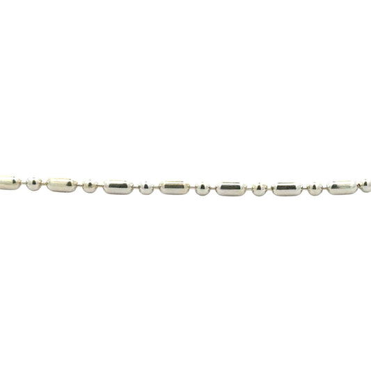 Rice and Ball Necklace 1.5mm