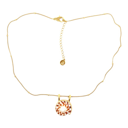 Alphabet Cone Gold Seashore Necklace
