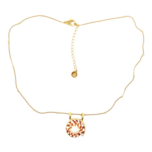 Alphabet Cone Gold Seashore Necklace