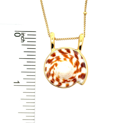 Alphabet Cone Gold Seashore Necklace