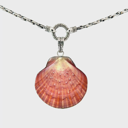 Zig Zag Flat Scallop Pendant 3