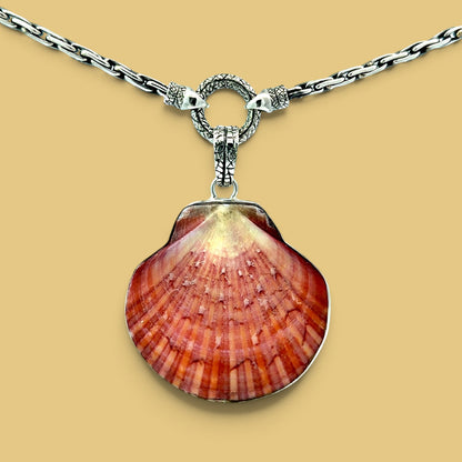 Zig Zag Flat Scallop Pendant 3